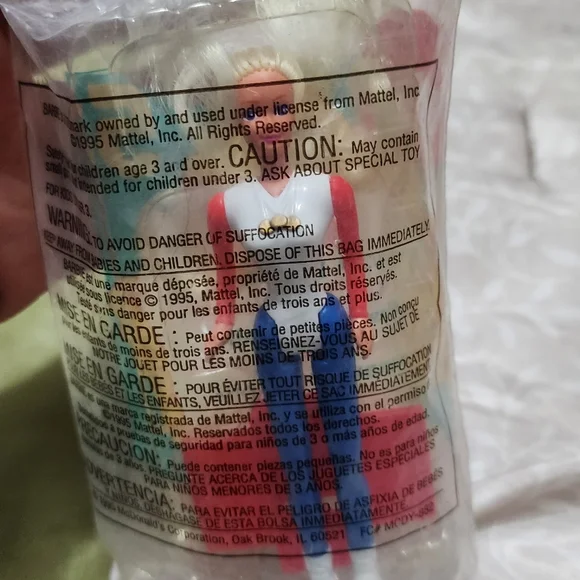 BARBIE 1995 mcdonalds happy meal toys (unopened) - Picture 2 of 13